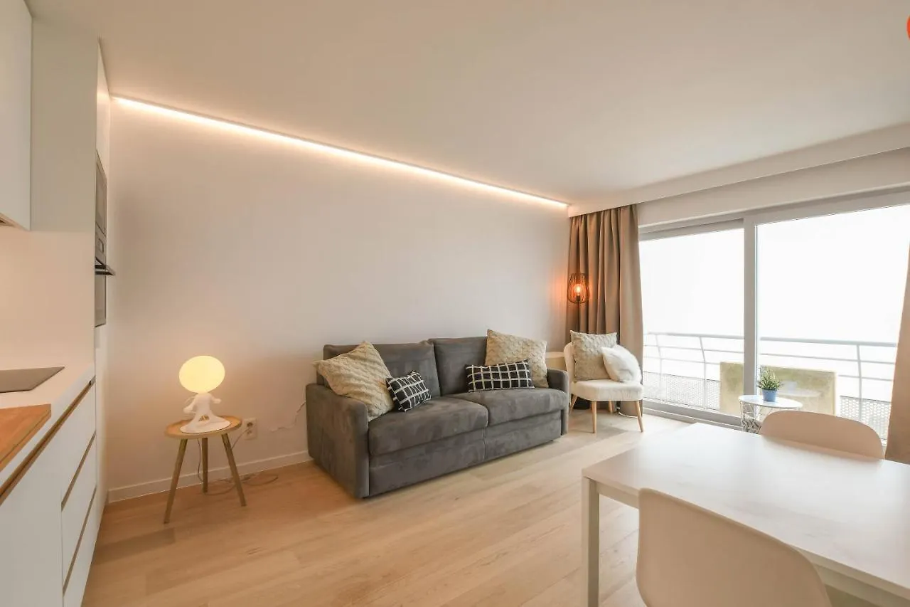 Lägenhet Studio Zwembad Met Frontaal Zeezicht Oostende Belgien